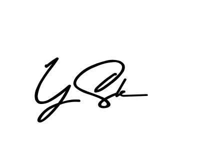 Design your own signature with our free online signature maker. With this signature software, you can create a handwritten (Asem Kandis PERSONAL USE) signature for name Y Sk. Y Sk signature style 9 images and pictures png