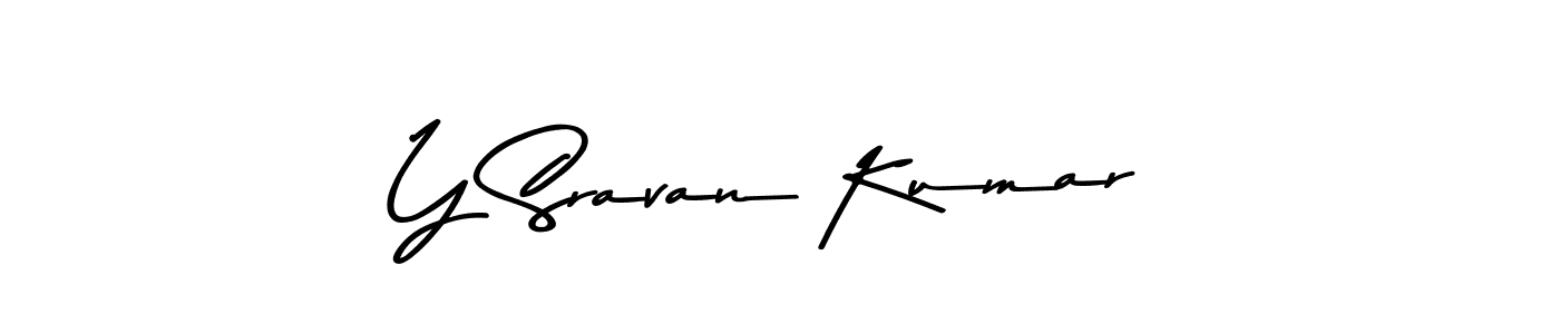 Use a signature maker to create a handwritten signature online. With this signature software, you can design (Asem Kandis PERSONAL USE) your own signature for name Y Sravan Kumar. Y Sravan Kumar signature style 9 images and pictures png