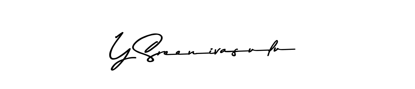 Use a signature maker to create a handwritten signature online. With this signature software, you can design (Asem Kandis PERSONAL USE) your own signature for name Y Sreenivasulu. Y Sreenivasulu signature style 9 images and pictures png