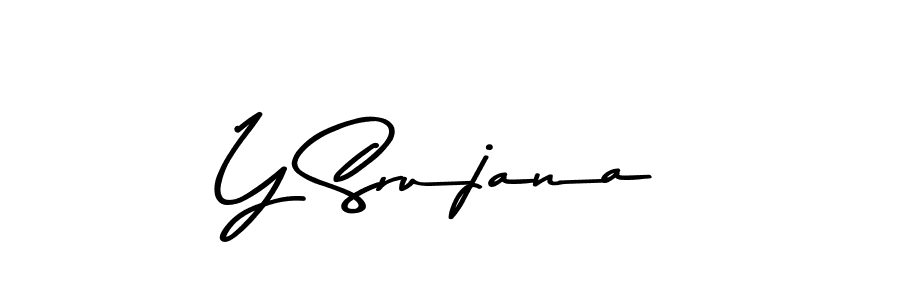 Y Srujana stylish signature style. Best Handwritten Sign (Asem Kandis PERSONAL USE) for my name. Handwritten Signature Collection Ideas for my name Y Srujana. Y Srujana signature style 9 images and pictures png