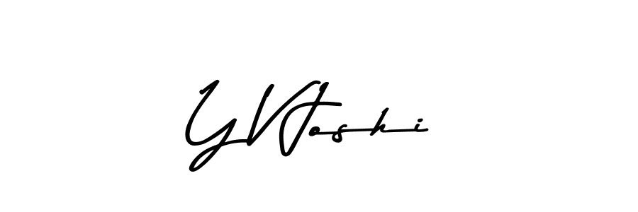 How to make Y V Joshi name signature. Use Asem Kandis PERSONAL USE style for creating short signs online. This is the latest handwritten sign. Y V Joshi signature style 9 images and pictures png