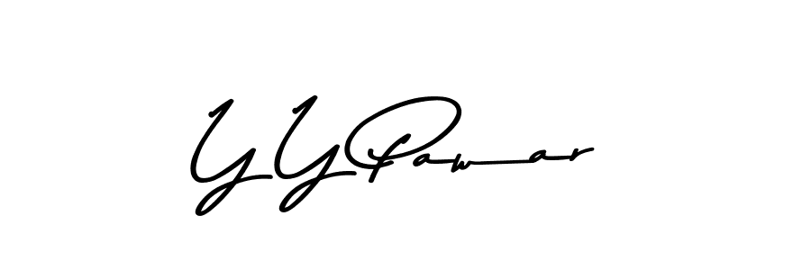 Y Y Pawar stylish signature style. Best Handwritten Sign (Asem Kandis PERSONAL USE) for my name. Handwritten Signature Collection Ideas for my name Y Y Pawar. Y Y Pawar signature style 9 images and pictures png