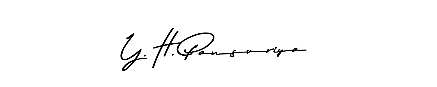 Also we have Y. H. Pansuriya name is the best signature style. Create professional handwritten signature collection using Asem Kandis PERSONAL USE autograph style. Y. H. Pansuriya signature style 9 images and pictures png