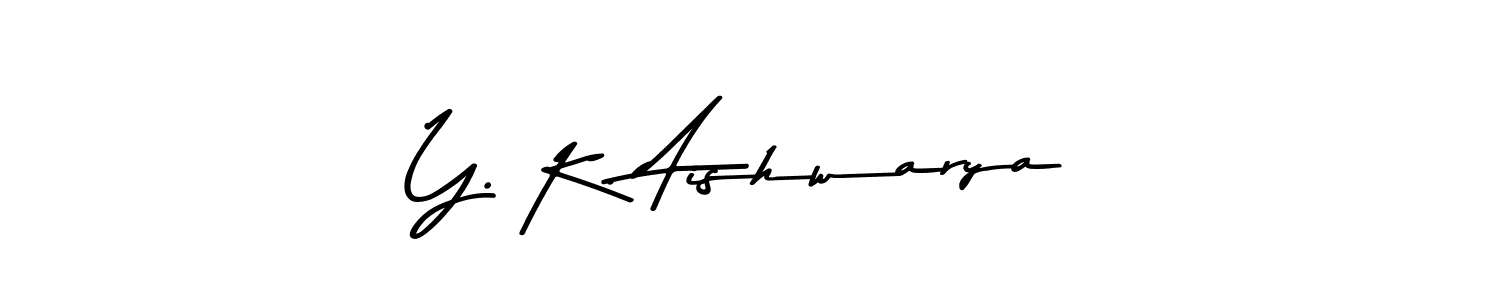 if you are searching for the best signature style for your name Y. K. Aishwarya. so please give up your signature search. here we have designed multiple signature styles  using Asem Kandis PERSONAL USE. Y. K. Aishwarya signature style 9 images and pictures png