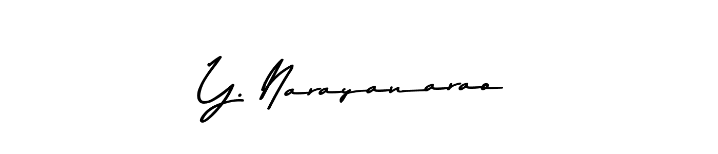 This is the best signature style for the Y. Narayanarao name. Also you like these signature font (Asem Kandis PERSONAL USE). Mix name signature. Y. Narayanarao signature style 9 images and pictures png