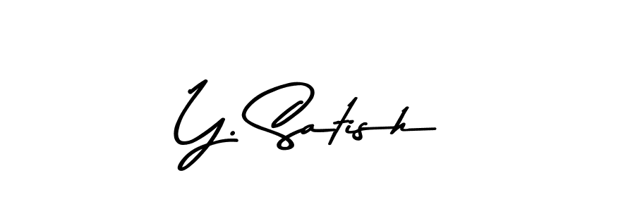 Use a signature maker to create a handwritten signature online. With this signature software, you can design (Asem Kandis PERSONAL USE) your own signature for name Y. Satish. Y. Satish signature style 9 images and pictures png