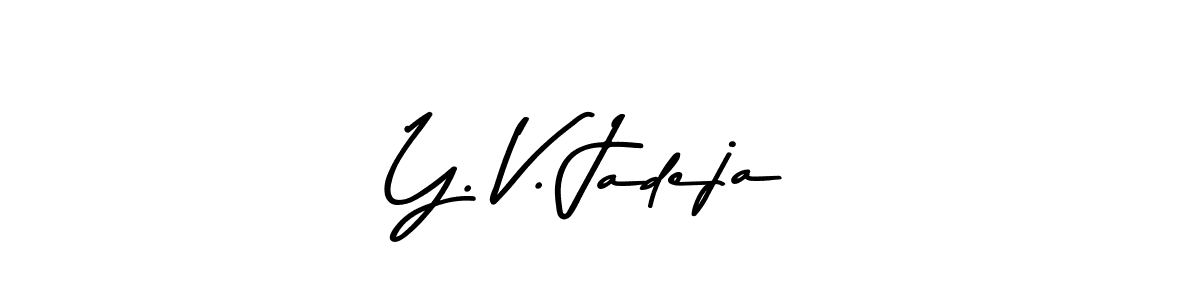 if you are searching for the best signature style for your name Y. V. Jadeja. so please give up your signature search. here we have designed multiple signature styles  using Asem Kandis PERSONAL USE. Y. V. Jadeja signature style 9 images and pictures png