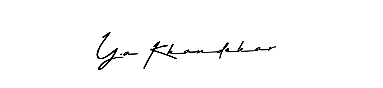 You should practise on your own different ways (Asem Kandis PERSONAL USE) to write your name (Y.a Khandekar) in signature. don't let someone else do it for you. Y.a Khandekar signature style 9 images and pictures png