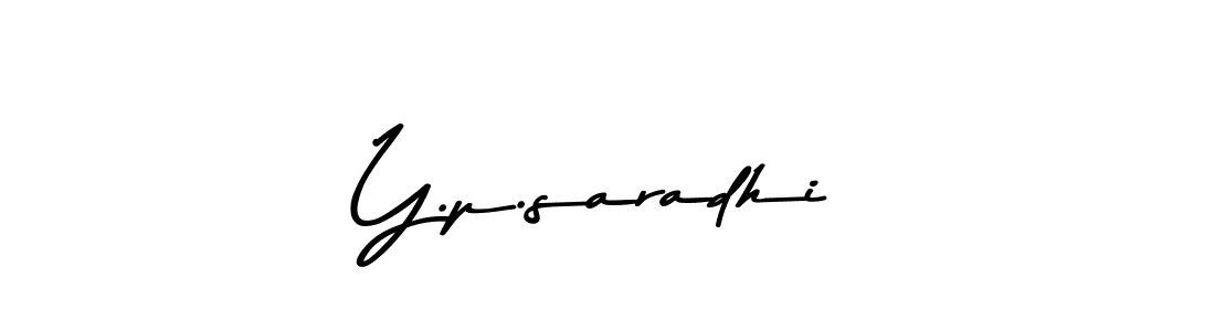 How to make Y.p.saradhi name signature. Use Asem Kandis PERSONAL USE style for creating short signs online. This is the latest handwritten sign. Y.p.saradhi signature style 9 images and pictures png