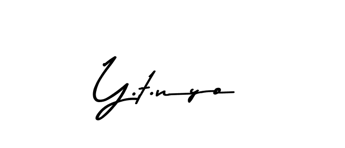 Design your own signature with our free online signature maker. With this signature software, you can create a handwritten (Asem Kandis PERSONAL USE) signature for name Y.t.nyo. Y.t.nyo signature style 9 images and pictures png