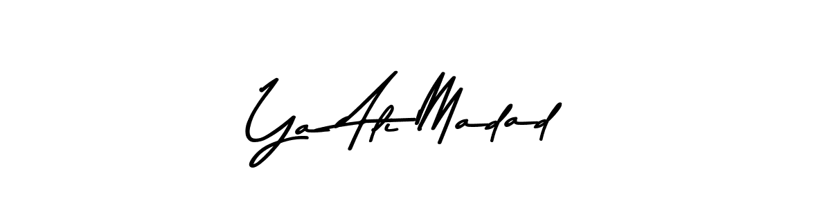 Create a beautiful signature design for name Ya Ali Madad. With this signature (Asem Kandis PERSONAL USE) fonts, you can make a handwritten signature for free. Ya Ali Madad signature style 9 images and pictures png