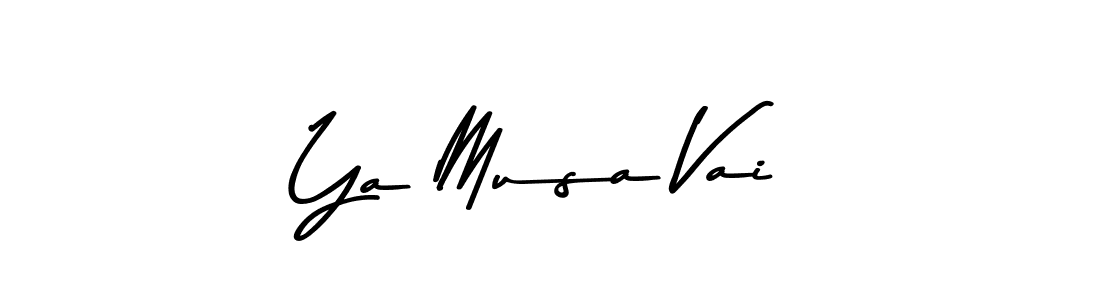 How to make Ya Musa Vai name signature. Use Asem Kandis PERSONAL USE style for creating short signs online. This is the latest handwritten sign. Ya Musa Vai signature style 9 images and pictures png