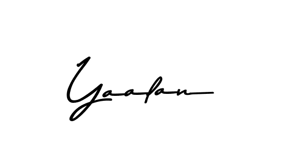 Make a beautiful signature design for name Yaalan. With this signature (Asem Kandis PERSONAL USE) style, you can create a handwritten signature for free. Yaalan signature style 9 images and pictures png