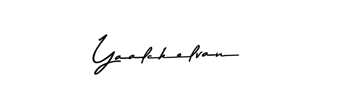 How to make Yaalchelvan name signature. Use Asem Kandis PERSONAL USE style for creating short signs online. This is the latest handwritten sign. Yaalchelvan signature style 9 images and pictures png
