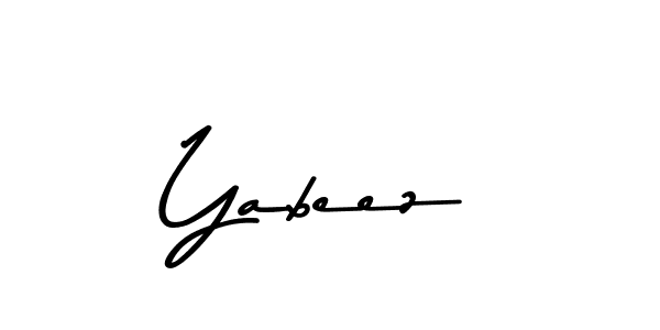 How to make Yabeez name signature. Use Asem Kandis PERSONAL USE style for creating short signs online. This is the latest handwritten sign. Yabeez signature style 9 images and pictures png