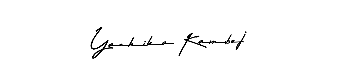 You should practise on your own different ways (Asem Kandis PERSONAL USE) to write your name (Yachika Kamboj) in signature. don't let someone else do it for you. Yachika Kamboj signature style 9 images and pictures png