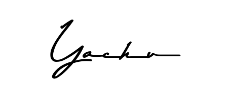Explore multiple handwriting variations for Yachu including this stunning Asem Kandis PERSONAL USE design. Free to use across all platforms. Yachu signature style 9 images and pictures png