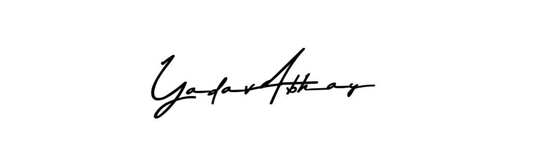 Make a beautiful signature design for name Yadav Abhay. With this signature (Asem Kandis PERSONAL USE) style, you can create a handwritten signature for free. Yadav Abhay signature style 9 images and pictures png