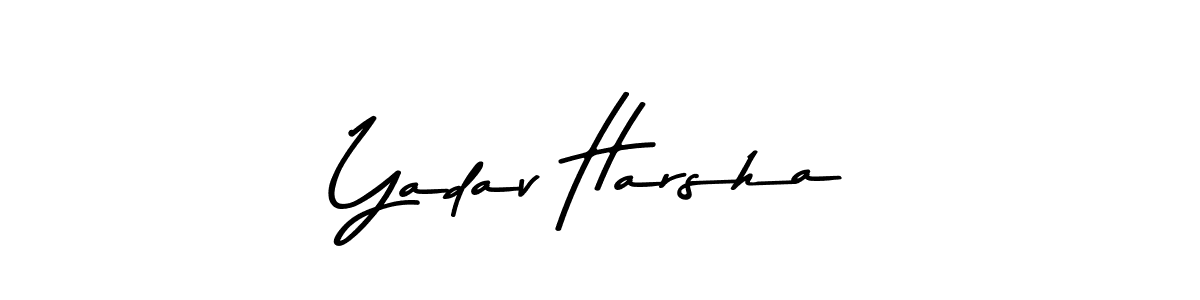 Make a beautiful signature design for name Yadav Harsha. With this signature (Asem Kandis PERSONAL USE) style, you can create a handwritten signature for free. Yadav Harsha signature style 9 images and pictures png