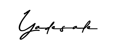 Create an unforgettable impression when signing with Yadesale name styled in Asem Kandis PERSONAL USE typography. 100% free online generator. Yadesale signature style 9 images and pictures png