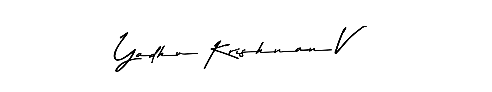 if you are searching for the best signature style for your name Yadhu Krishnan V. so please give up your signature search. here we have designed multiple signature styles  using Asem Kandis PERSONAL USE. Yadhu Krishnan V signature style 9 images and pictures png