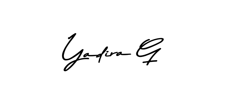 Create a beautiful signature design for name Yadira G. With this signature (Asem Kandis PERSONAL USE) fonts, you can make a handwritten signature for free. Yadira G signature style 9 images and pictures png