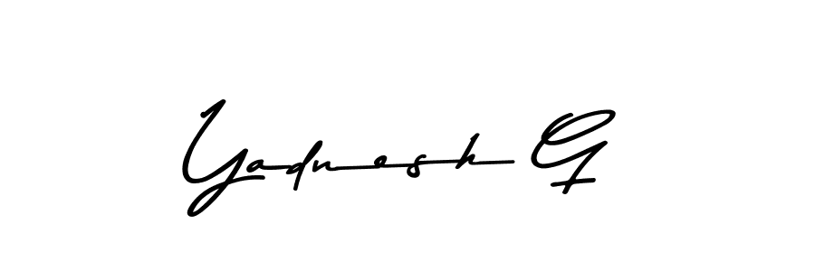Design your own signature with our free online signature maker. With this signature software, you can create a handwritten (Asem Kandis PERSONAL USE) signature for name Yadnesh G. Yadnesh G signature style 9 images and pictures png