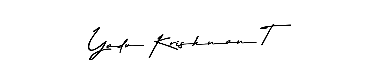Make a beautiful signature design for name Yadu Krishnan T. With this signature (Asem Kandis PERSONAL USE) style, you can create a handwritten signature for free. Yadu Krishnan T signature style 9 images and pictures png