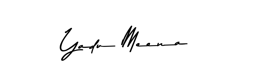 Create a beautiful signature design for name Yadu Meena. With this signature (Asem Kandis PERSONAL USE) fonts, you can make a handwritten signature for free. Yadu Meena signature style 9 images and pictures png