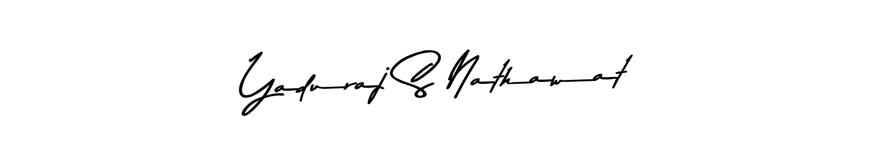 Yaduraj S Nathawat stylish signature style. Best Handwritten Sign (Asem Kandis PERSONAL USE) for my name. Handwritten Signature Collection Ideas for my name Yaduraj S Nathawat. Yaduraj S Nathawat signature style 9 images and pictures png