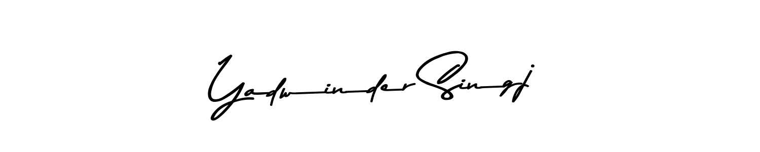 How to make Yadwinder Singj name signature. Use Asem Kandis PERSONAL USE style for creating short signs online. This is the latest handwritten sign. Yadwinder Singj signature style 9 images and pictures png