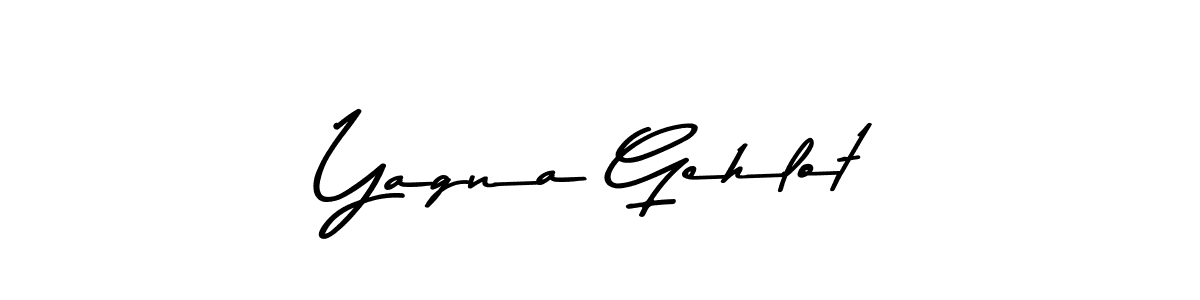 Also You can easily find your signature by using the search form. We will create Yagna Gehlot name handwritten signature images for you free of cost using Asem Kandis PERSONAL USE sign style. Yagna Gehlot signature style 9 images and pictures png