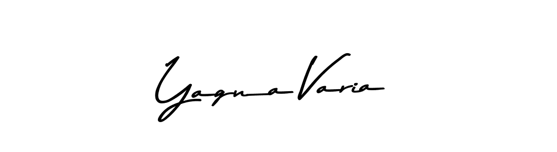 Create a beautiful signature design for name Yagna Varia. With this signature (Asem Kandis PERSONAL USE) fonts, you can make a handwritten signature for free. Yagna Varia signature style 9 images and pictures png