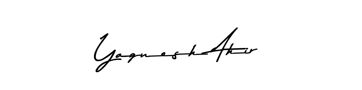 This is the best signature style for the Yagnesh Ahir name. Also you like these signature font (Asem Kandis PERSONAL USE). Mix name signature. Yagnesh Ahir signature style 9 images and pictures png