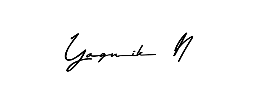 Design your own signature with our free online signature maker. With this signature software, you can create a handwritten (Asem Kandis PERSONAL USE) signature for name Yagnik  N. Yagnik  N signature style 9 images and pictures png