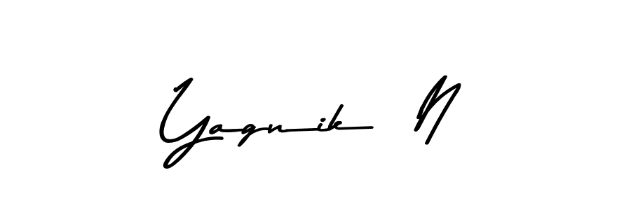 Design your own signature with our free online signature maker. With this signature software, you can create a handwritten (Asem Kandis PERSONAL USE) signature for name Yagnik  N. Yagnik  N signature style 9 images and pictures png