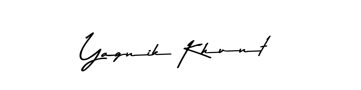 How to make Yagnik Khunt signature? Asem Kandis PERSONAL USE is a professional autograph style. Create handwritten signature for Yagnik Khunt name. Yagnik Khunt signature style 9 images and pictures png
