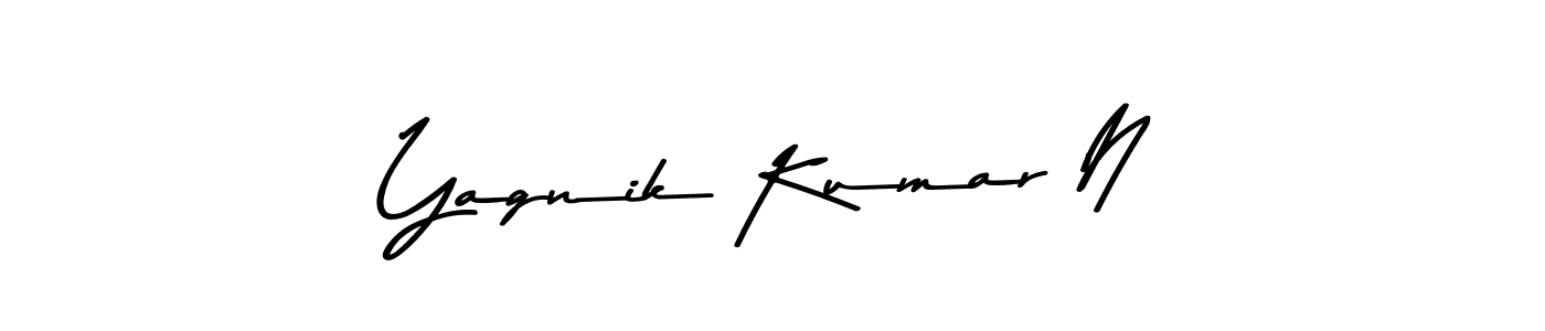 Use a signature maker to create a handwritten signature online. With this signature software, you can design (Asem Kandis PERSONAL USE) your own signature for name Yagnik Kumar N. Yagnik Kumar N signature style 9 images and pictures png