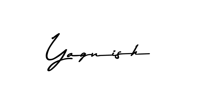 Design your own signature with our free online signature maker. With this signature software, you can create a handwritten (Asem Kandis PERSONAL USE) signature for name Yagnish. Yagnish signature style 9 images and pictures png