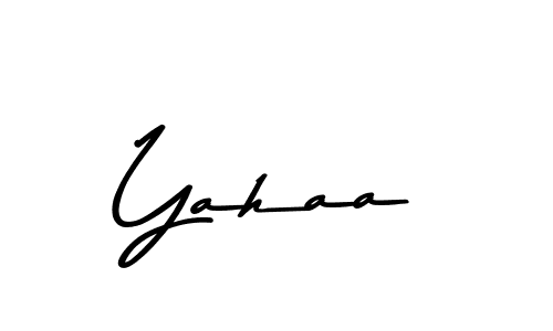 How to make Yahaa name signature. Use Asem Kandis PERSONAL USE style for creating short signs online. This is the latest handwritten sign. Yahaa signature style 9 images and pictures png