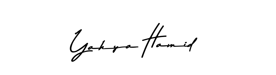 Create a beautiful signature design for name Yahya Hamid. With this signature (Asem Kandis PERSONAL USE) fonts, you can make a handwritten signature for free. Yahya Hamid signature style 9 images and pictures png