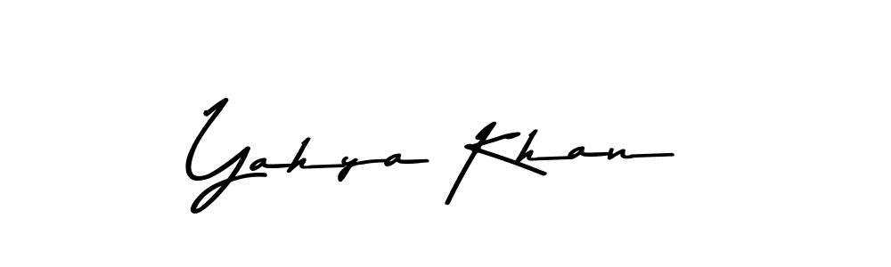 Create a beautiful signature design for name Yahya Khan. With this signature (Asem Kandis PERSONAL USE) fonts, you can make a handwritten signature for free. Yahya Khan signature style 9 images and pictures png