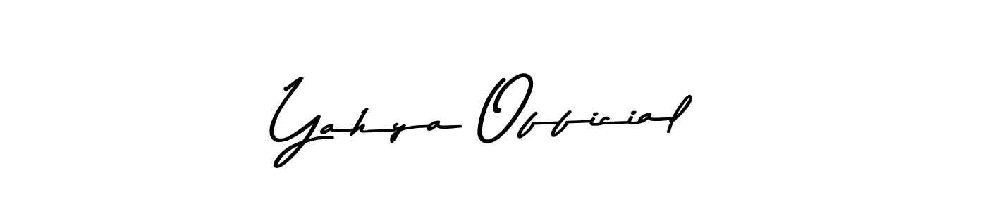 How to make Yahya Official name signature. Use Asem Kandis PERSONAL USE style for creating short signs online. This is the latest handwritten sign. Yahya Official signature style 9 images and pictures png