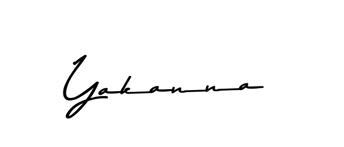 Create a beautiful signature design for name Yakanna. With this signature (Asem Kandis PERSONAL USE) fonts, you can make a handwritten signature for free. Yakanna signature style 9 images and pictures png