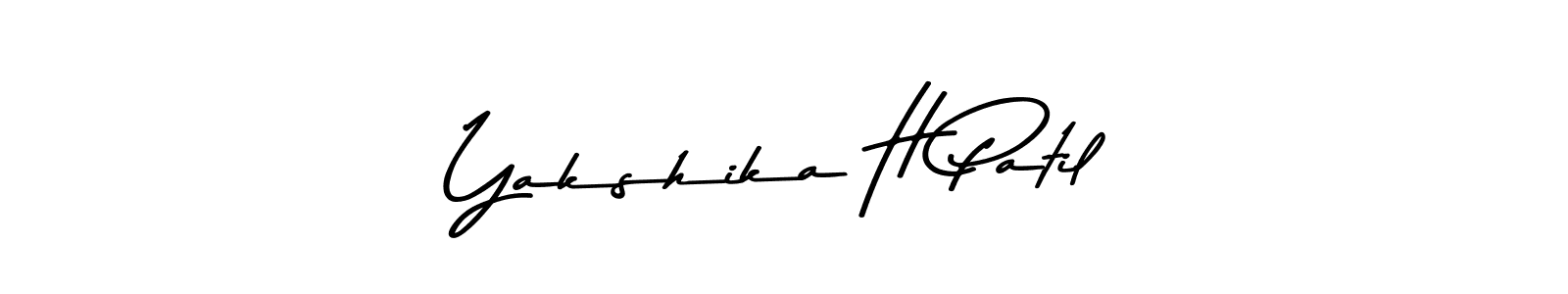 The best way (Asem Kandis PERSONAL USE) to make a short signature is to pick only two or three words in your name. The name Yakshika H Patil include a total of six letters. For converting this name. Yakshika H Patil signature style 9 images and pictures png