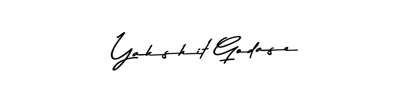 Make a beautiful signature design for name Yakshit Godase. With this signature (Asem Kandis PERSONAL USE) style, you can create a handwritten signature for free. Yakshit Godase signature style 9 images and pictures png