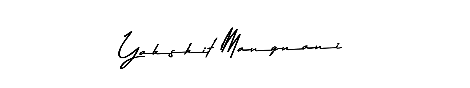 Create a beautiful signature design for name Yakshit Mangnani. With this signature (Asem Kandis PERSONAL USE) fonts, you can make a handwritten signature for free. Yakshit Mangnani signature style 9 images and pictures png