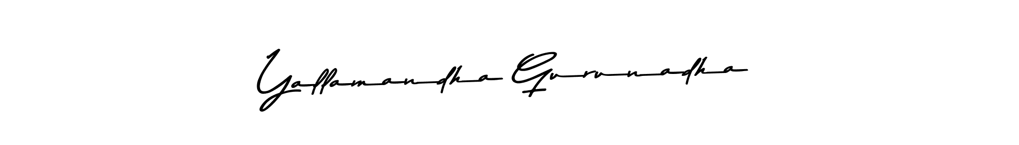 Yallamandha Gurunadha stylish signature style. Best Handwritten Sign (Asem Kandis PERSONAL USE) for my name. Handwritten Signature Collection Ideas for my name Yallamandha Gurunadha. Yallamandha Gurunadha signature style 9 images and pictures png
