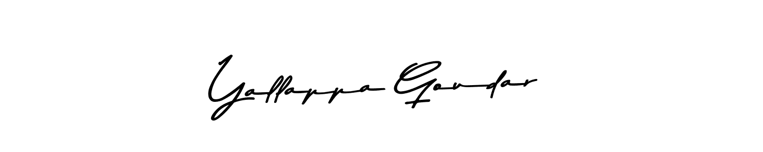 How to make Yallappa Goudar name signature. Use Asem Kandis PERSONAL USE style for creating short signs online. This is the latest handwritten sign. Yallappa Goudar signature style 9 images and pictures png