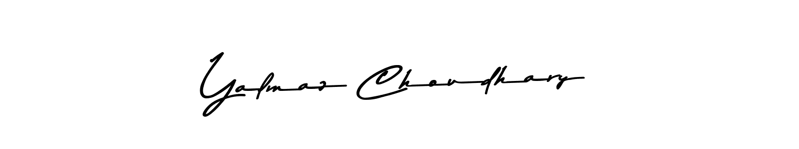How to make Yalmaz Choudhary name signature. Use Asem Kandis PERSONAL USE style for creating short signs online. This is the latest handwritten sign. Yalmaz Choudhary signature style 9 images and pictures png